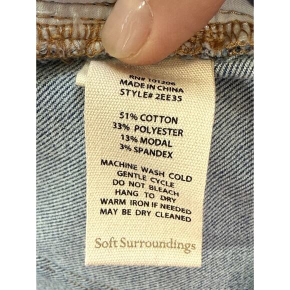 SOFT SURROUNDINGS Ultimate Denim‎ Pull On Relaxed Shorts Size 18 Stretch 2EE35 - Picture 5 of 7
